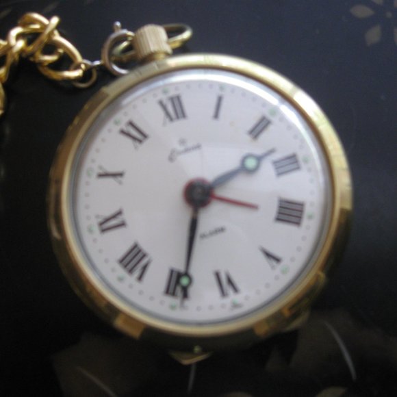 ***SOLD*** Vintage Steampunk Travel Alarm Clock Glows in the dark - Picture 2 of 7